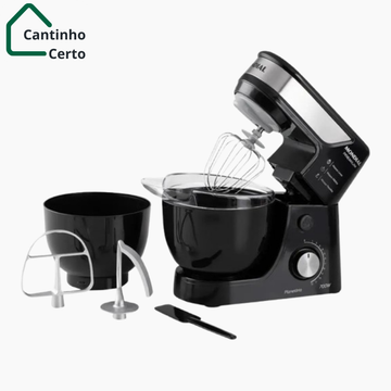 Batedeira Planetária Mondial Preto e Inox 700W - 110V