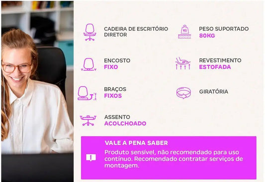 Cadeira de escritório Otello DIR-002