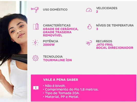 Secador Grey Rosé SCN-11 da Mondial