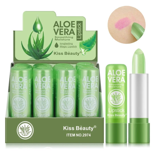 Bálsamo labial batom ALOE VERA hidratante 12 UNIDADES