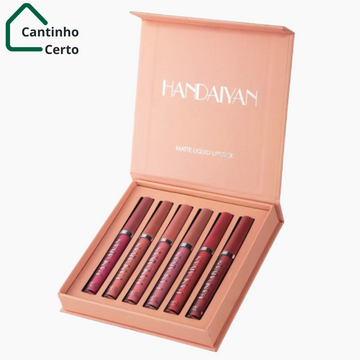 Conjunto com 6 batons de longa duração e à prova d'água da handaiyan