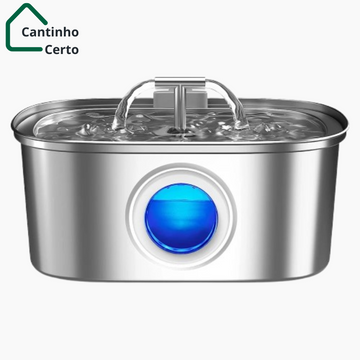 Bebedouro Fonte para PET com 2 saídas em aço inoxidável de 3,2 litros da Newpet