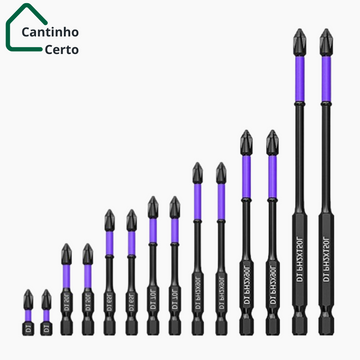 Conjunto de bits de chave de fenda antiderrapante de impacto magnético